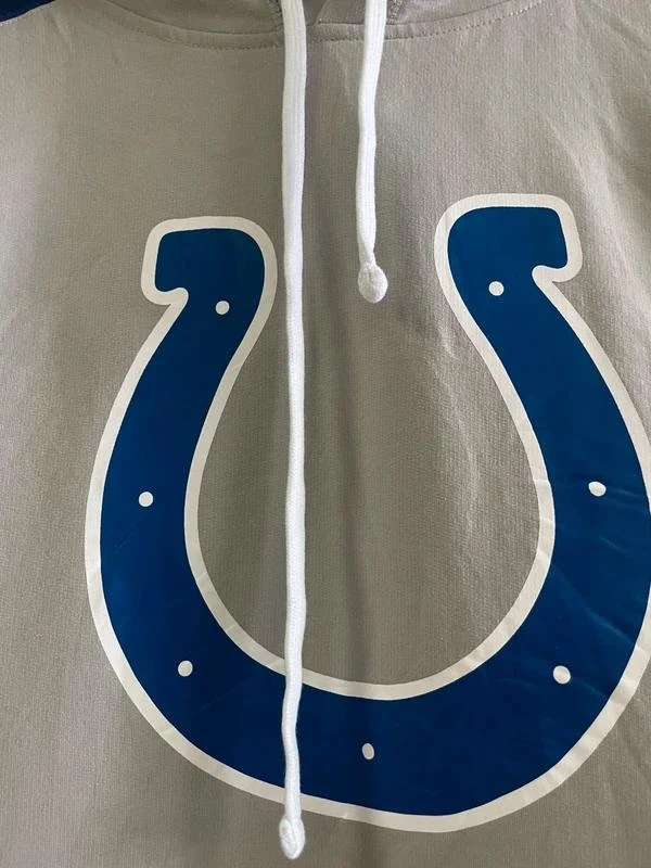 NFL Indianapolis Colts Oversized Hoodie Vintage 2000s Blue White Streetwear Rare – photo 5